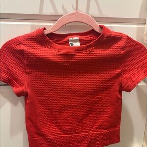 All in Motion Red Textured Kids Tee